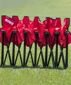 Budget 🧨 Kwik Goal 6 Seat Kwik Bench Folding Soccer Bench, 9B906 Red 🥰 -Soccer Sales Shop a07 244 inset
