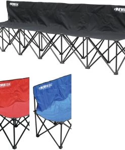 Budget 🧨 Kwik Goal 6 Seat Kwik Bench Folding Soccer Bench, 9B906 Red 🥰
