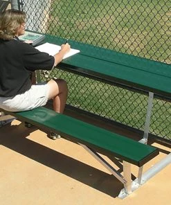 Discount ⌛ 7.5' Portable Outdoor Powder 🧥 Coated Scorer's Table & Bench, BEST08C 🛒