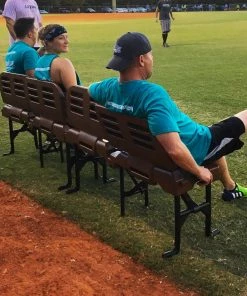 Hot Sale 🥰 Port-A-Bench Folding Portable Bench Brown ✔️ -Soccer Sales Shop a07 294 7 1