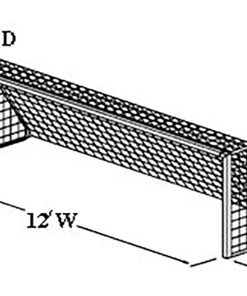 Hot Sale 🥰 Jaypro 7'x12'x1'x4' 2.5mm Soccer Net, WHITE 👏 -Soccer Sales Shop a11 501a 17