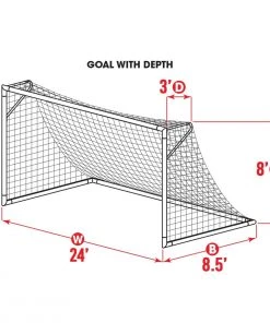 Brand new ๐ Kwik Goal 8'x24'x3'x8.5' Official Soccer Net, 3mm, WHITE, 3B1621 โ๏ธ 5 Brand new ๐ Kwik Goal 8'x24'x3'x8.5' Official Soccer Net, 3mm, WHITE, 3B1621 โ๏ธ -Soccer Sales Shop a11 535 new diag