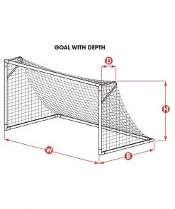 Flash Sale 🔥 Kwik Goal 8'x24'x3'x4.5' Fusion 120 Soccer Net, 3mm, White, 3B5921 😍 -Soccer Sales Shop a11 551 02