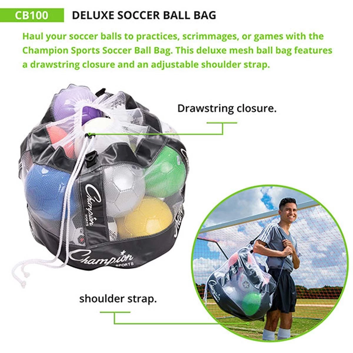 Cheap 😀 Champion Championship Soccer Ball Bag, CB100 🌟 3 Cheap 😀 Champion Championship Soccer Ball Bag, CB100 🌟 - Image 3