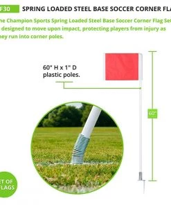 New 🎉 Champion SPRING LOADED Soccer Corner Flags, set of 4, SCF30 🧨 -Soccer Sales Shop a11 723 new 01