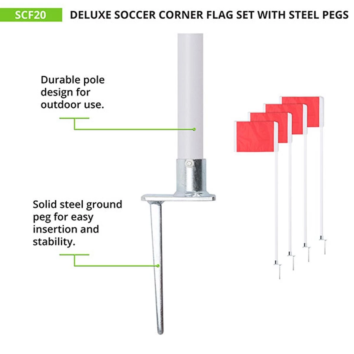 Discount π― Champion Official Soccer Corner Flags, set of 4, SCF-20 π 2 Discount π― Champion Official Soccer Corner Flags, set of 4, SCF-20 π - Image 2