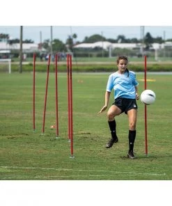 Budget 👍 Kwik Goal set/6 Soccer Coaching Sticks w/ Steel Peg Base, 16B1001 Blue 🎁 -Soccer Sales Shop a11 757 new 04