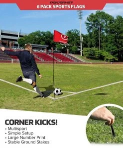 Flash Sale 🎁 POWERNET Sports Flags, Set/6 ⌛ -Soccer Sales Shop a11 794 04