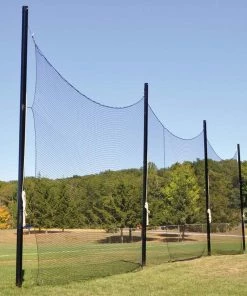 New ❤️ Jaypro 15'Hx65'L Lacrosse/Multi-Sport Ball Stop Barrier Netting System, FNMB-65 👏