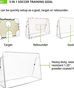 New ⭐ Champion 3-in-1 4'x6' Soccer Training Goal 🧨 -Soccer Sales Shop a12 031 5