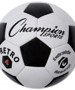 Discount ⌛ Champion Retro Black & White Soccer Ball, Size 3, 4 & 5 ❤️ 9 Discount ⌛ Champion Retro Black & White Soccer Ball, Size 3, 4 & 5 ❤️ -Soccer Sales Shop size 4