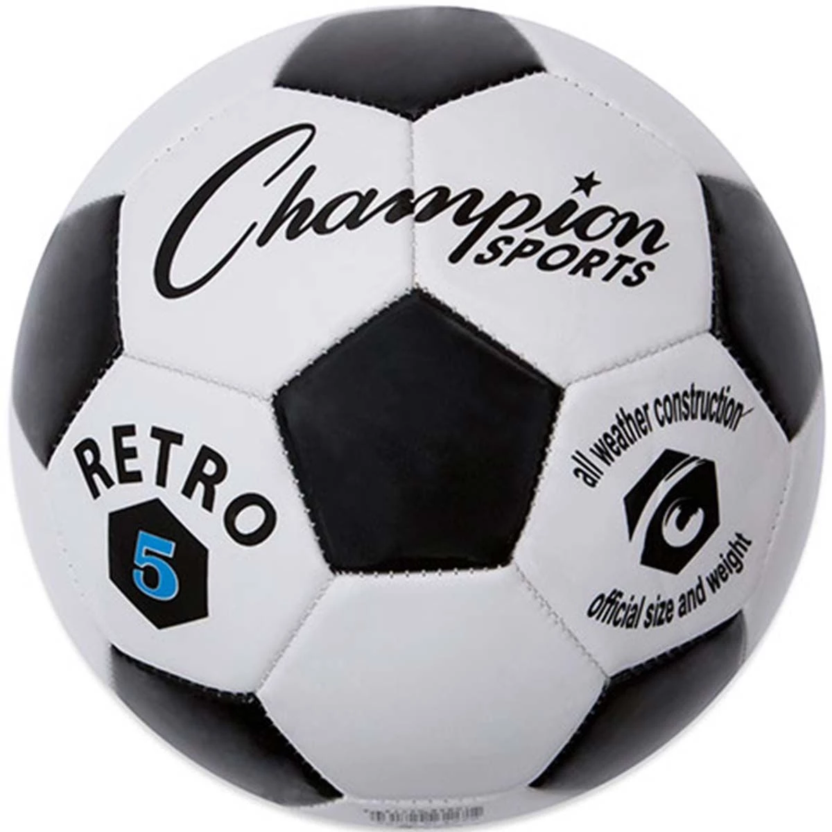 Discount ⌛ Champion Retro Black & White Soccer Ball, Size 3, 4 & 5 ❤️ 1 Discount ⌛ Champion Retro Black & White Soccer Ball, Size 3, 4 & 5 ❤️